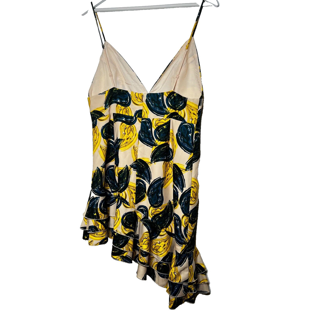 CMEO Collective Asymmetric Dress Paisley Cottage Fairy Party Cocktail 90s NWT XL - Picture 4 of 9